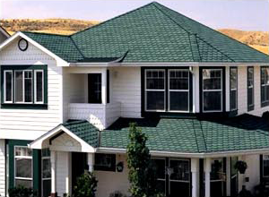 Image of A Storey-House Roof Using Green AAsphalt with Laminated Shingles Material